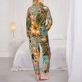 thumbnail image 5 of Bingfone Womens Pajama Sets Watercolor Flower Print,Long Sleeve Loungewear Pajamas Set-Large, 5 of 9