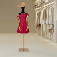 thumbnail image 5 of 1 PCS Female Mannequin, Height Adjustable Display Mannequin Body 150-200 cm/ 59. 06-78. 74 in, Half Body Mannequin for Clothing Display, Detachable Arms(Black, Gold), 5 of 10