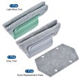 thumbnail image 2 of Ranura Espacio Limpieza Cepillo Herramientas Mano con 4 Extra Repuesto Almohadillas para Ventana Pista Gris Claro Azul Paquete de 2 Unique Bargains cepillos de limpieza, 2 of 5