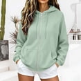 thumbnail image 2 of AnuYalue Womens Zip Up Hoodies Trendy Casual Long Sleeve Zipper Sweatshirts Fall Winter Track Jackets with Pockets, 2 of 7