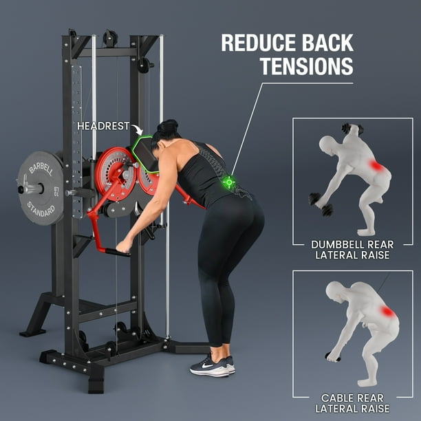 Barbell weathered rear delt raise