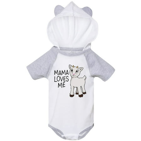 

Inktastic Mama Loves Me- cute goat Gift Baby Boy or Baby Girl Bodysuit