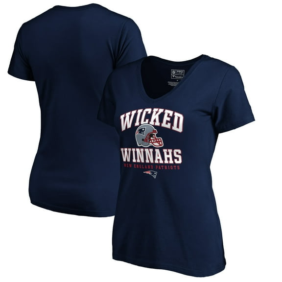Women's Navy New England Patriots Hometown Refresh V-Neck T-Shirt