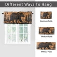 thumbnail image 6 of Retro Bear Rod Pocket Window Curtain Valance Rustic Woodland Wild Animal Farmhouse Wooden Board Window Valance for Bedroom Bathroom Living Room Dining Room Valances Set 54 by 18 in, 2 Panel, 6 of 6