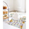 thumbnail image 4 of Spring Wildflowers Kitchen Dish Towels for Drying Dishes Set of 2, Watercolor Floral Leaf Colorful Plaid Waffle Weave Microfiber Hand Tea Bathroom Towels Quick Dry & Absorbent Towel 12x12, 4 of 7