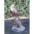 thumbnail image 2 of Large Eagle Bronze Statue Mounted on Marble -  Size: 21"L x 23"W x 35"H., 2 of 6