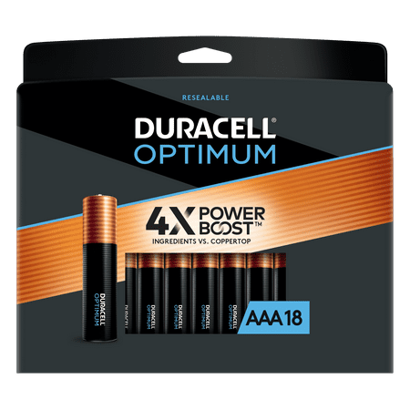 Duracell Optimum AAA Battery with 4X POWER BOOST™, 18 Pack Resealable Package
