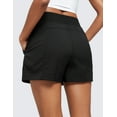 thumbnail image 2 of CRZ YOGA Lightweight Casual Shorts for Women 3.5 Inches Running Shorts with Zip Pockets, 2 of 5