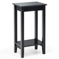thumbnail image 7 of Gymax 2-Tier Nightstand End Side Table Coffee Table Wooden Legs Bedroom Black, 7 of 7