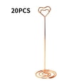 thumbnail image 1 of Titulares de números de mesa Soporte de boda de metal dorado Tarjeta de nombre Abrazadera de menú de imagen, Rosa dorado 20 piezas kenally  HA8822-02B, 1 of 6