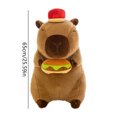 thumbnail image 2 of Capybara en Peluche, 25.59 Pouces Mignon Rongeur en Peluche Jouet Réaliste avec Sac à Dos Tortue pour Enfants, 2 of 4