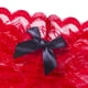 thumbnail image 2 of VISgogo Conjunto de lencería sexy de 2 piezas para mujer, sujetador corto con lazo y hombros descubiertos de encaje floral de color sólido, conjuntosexy de corte bajo para amantes, parejas VISgogo moda, 2 of 8