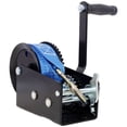 thumbnail image 6 of S-HOME 2500LBS Hand Winch, 32.8FT Blue Strap, Dual-Speed 4:1/2.4:1 Gear, Two-Way Ratchet for Trailer, Boat, ATV, 6 of 12