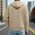 thumbnail image 6 of Paiwinds Men's Solid Color Waffle Knit Hoodie Half Zip Pullover Sweatshirt with Kangaroo Pocket Casual Long Sleeve Hooded Top, 6 of 9