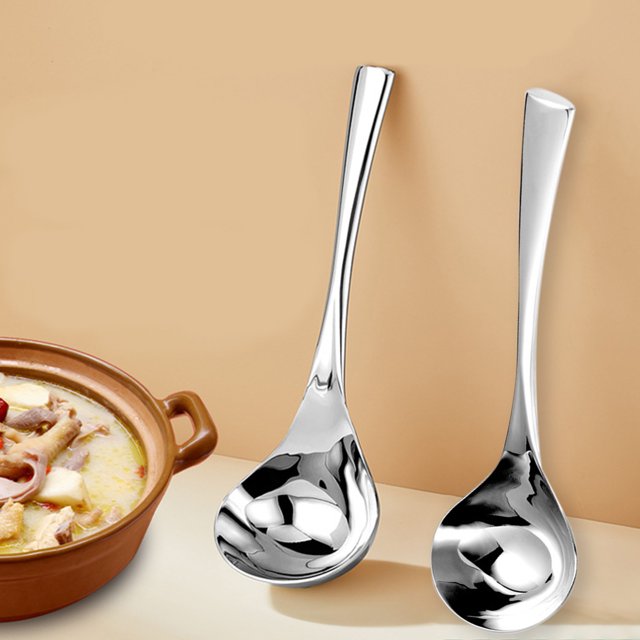 XWSHYW Aparatos de Utensilios de Cocina. Cucharón de Sopa de Acero Inoxidable, Cuchara para Sopa, Cuchara para Olla Caliente, Se Puede Utilizar En Casa y En Restaurantes con Una Calidad Fuerte y Dura