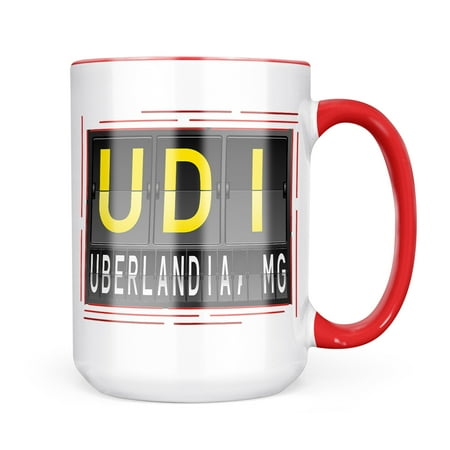 

Neonblond UDI Airport Code for Uberlandia MG Mug gift for Coffee Tea lovers