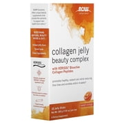 NOW Foods Solutions, Collagen Jelly Beauty Complex, Sweet Orange, 10 Jelly Sticks, 0.705 oz (20 g) Each