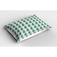 thumbnail image 2 of Ambesonne Ethnic Pillow Sham 2 Pack, Russian Dolls Pattern Folk, 30"x20", Teal Coral and White, 2 of 3