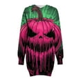 thumbnail image 5 of Taqqpue Halloween Print Hoodie Dress for Women Fashion Ghost Pumpkin Witch Mini Dresses Long Sleeve Outfit Cosplay Party Dress with Pockets, 5 of 7