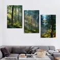 thumbnail image 4 of Ullo0ord Canvas Wall Art Painting One Panel Nature Forest Sunshine Through The Tree Artwork Prints, Modern Framed Canvas Wall Decorations for Living Room Bedroom Bathroom, 4 of 4