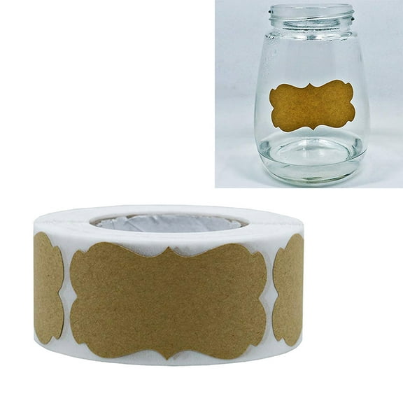 Raindrops 300 Pcs Kraft Paper Stickers Packaging Sealing Labels Adhesive Stickers Gift Tag Stickers Glass Bottle Labels Mason Jars Candle Containers