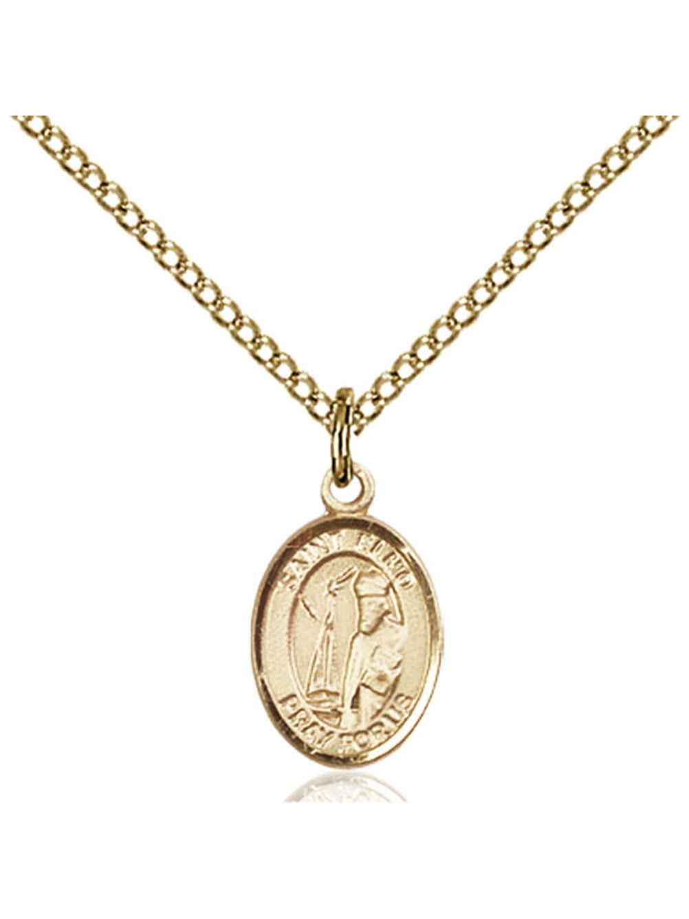 Gold Filled St. Elmo Pendant 1/2 x 1/4 inches with Gold Filled Lite ...