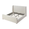 thumbnail image 3 of Modus Furniture Presley Upholstered Wingback Platform Bed in Cottage Cheese Boucle, 3 of 8