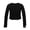 Black, variant on YEAHDOR Kids Toddlers Girls Ruffled Ballet Dance Cardigan Long Sleeve Knot Wrap Tops
