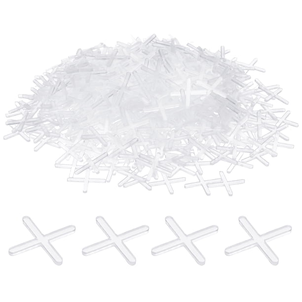 Uxcell 100pcs Espaciadores de Azulejos 2mm de Plástico Duro Cruce Nivelador de Azulejos Clips de Espaciado para Instalación Cerámica