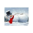 thumbnail image 2 of Christmas Snowman Garage Door Banner, 1 Count, 8 x 7 Ft, Outdoor Holiday Mural, Large Winter Wonderland Backdrop, Single Car Garage Cover, for Xmas Yard Decoration, 2 of 4