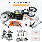 Kitchen Pretend Toys, 9/11/16/24Pcs Child Cooking Toy Kids Play Kitchen Sets Home Cooking Role Play Toys Cooking Food Utensils Pans Pots Dishes Cookware Cooking Toy Gift