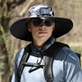 thumbnail image 4 of Eoperou Men Fisherman Hat with Solar Fan Large Brim Windproof Strap USB Charging Anti-UV Sunscreen Quick Dry Great Breathability Outdoor Fishing Camping Travel Cap, 4 of 8