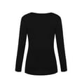 thumbnail image 4 of Joau Women's Maternity Nursing Tops Double Layers Long Sleeve Breastfeeding Tee Shirt Summer Casual Pregnancy Clothes, 4 of 9