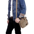 thumbnail image 2 of Bolso de mensajero pequeño de lona para hombre, bolso de hombro informal, bolso de pecho, bolso de viaje,, 2 of 5