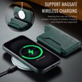 thumbnail image 3 of Allytechgroup 2 In 1 Wallet Case for Apple iPhone 16, Compatible with Mag-safe Detachable 7 Cards Holder RFID Blocking Shockproof Premium PU Leather Phone Case Cover for Women Men, Green, 3 of 10
