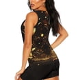 thumbnail image 3 of Fotbe Classical Golden Casino Blusas Sin Mangas para Mujer – Estilo Casual, Corte Suelto, Slim-Fit, Cuello Redondo Deportivo, Tops de Verano para Gimnasio y Yoga-XX-Large, 3 of 7