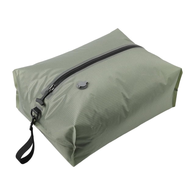 Flynix Professional Cube-Shaped Vacuum Storage Bag with Zipper, Portable, Space-Saving, Green Checkered
