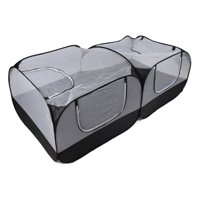 Pet Play Tent with Removable Bottom, 4 Zipper Door Design Pop Open Chicken Enclosure for Dogs, Cats, Chickens, Ducks