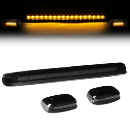 - For 2007 to 2013 Silverado / Sierra GMT900 LED Cab Roof Center Light + Pair Side Lamps (Smoked Housing Yellow LED) 09 10 11 12