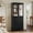 72”H-Black, variant on CBJCBJ 77.5" Retro Bookcase with Storage Cabinet and Removable Display Shelf, Suitable for Living Room, Study Room,Black