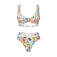 thumbnail image 4 of Daiia Animals Women's Bikini Set Two Piece Swimsuit High Waisted Bikini Adjustable Straps Bikini Perfect for Beach, Pool, and Summer Vacation-XX-Large, 4 of 9