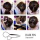 thumbnail image 5 of Kit de 25 estilos de herramientas para peinar el cabello para mujeres y niñas, adecuado para principiantes, accesorio para moños en color negro, 5 of 5