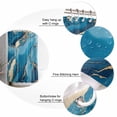 thumbnail image 5 of Marble Blue Shower Curtain Set ，Waterproof Fabric Shower Curtains Ombre Abstract Stone Gold Cracks Modern Art Shower Curtains for Bathroom,Bathroom Decor 54x"78", 5 of 6