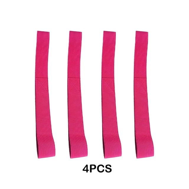 Langgg 4x Sangle de Chaise de Plage Colorée et Sangle de Serviette pour une Sécurisation Facile Portable et Réutilisable Élastique Rouge rose