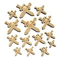 thumbnail image 1 of Crossed Swords Battle Icon Wood Mini Charms Shapes DIY Craft Jewelry - No Hole - Various Sizes (16pcs), 1 of 7