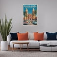 thumbnail image 5 of Vintage Retro Travel Poster Wall Art Guadalajara Cathedral Mexico Historic Plaza Retro Cars Print Print Poster, 5 of 8