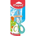 thumbnail image 3 of Compact Lightweight Safety Scissors, Pre-school Training Tools, Plastic Blades With Round Tips, Duo-Colored Vibrant, Ideal For Beginners To 2+, White/Blue, 3 of 5
