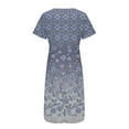 thumbnail image 5 of Edvintorg Summer Outfits for Women 2025 Fashion Printing Short Sleeve V-Neck Casual Pockets Dresses Vacation Outfits for Women, 5 of 5