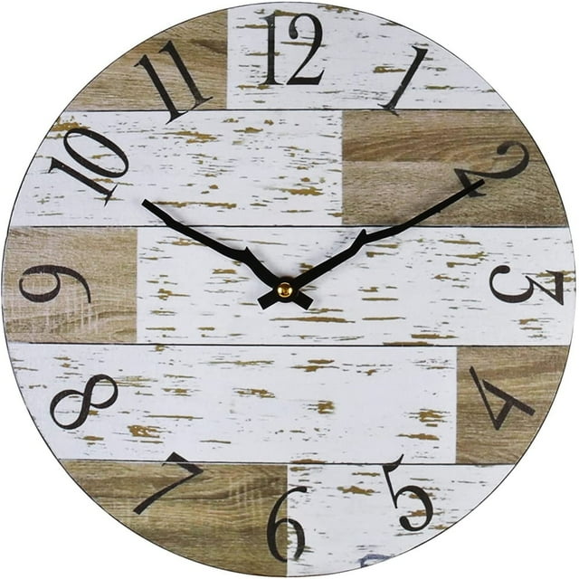Modern Simple Wall Silent Clock Vintage Mid-Century Style Design for Living Room Bedroom Decor