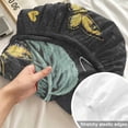thumbnail image 4 of Cal.King Size Fitted Sheet Set - Retro Sunflower 3 Piece Bedding Sets 16" Deep Pocket Fitted Sheet with 2 Pillowcases, Spring Summer Farmhouse Floral Butterfly Brushed Microfiber Luxury Bed Sheets, 4 of 9